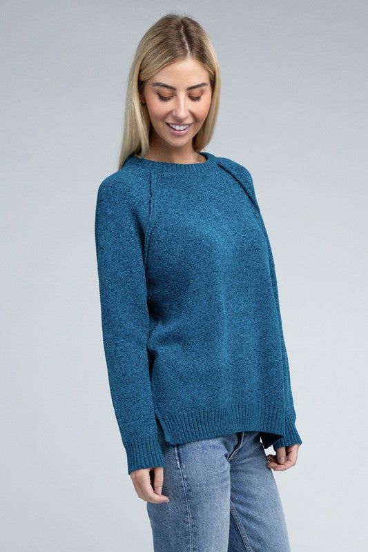 Raglan Chenille Sweater - us.meeeshop