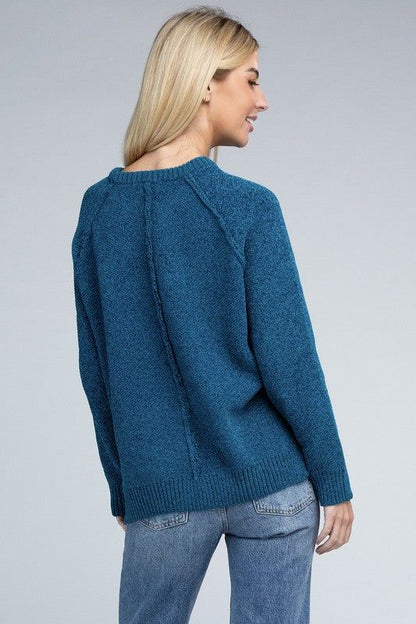 Raglan Chenille Sweater - us.meeeshop