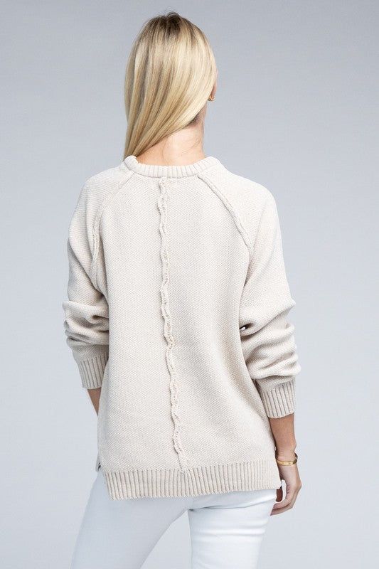 Raglan Chenille Sweater - us.meeeshop