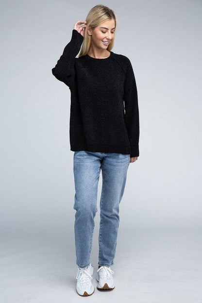 Raglan Chenille Sweater - us.meeeshop