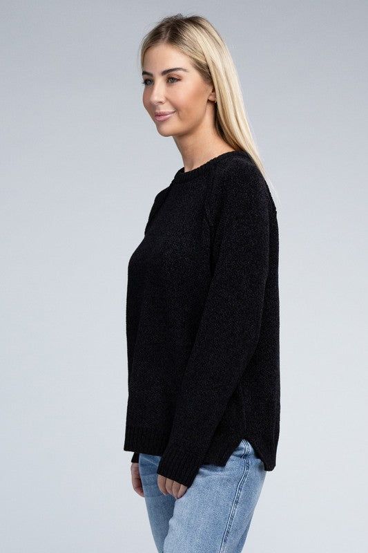 Raglan Chenille Sweater - us.meeeshop