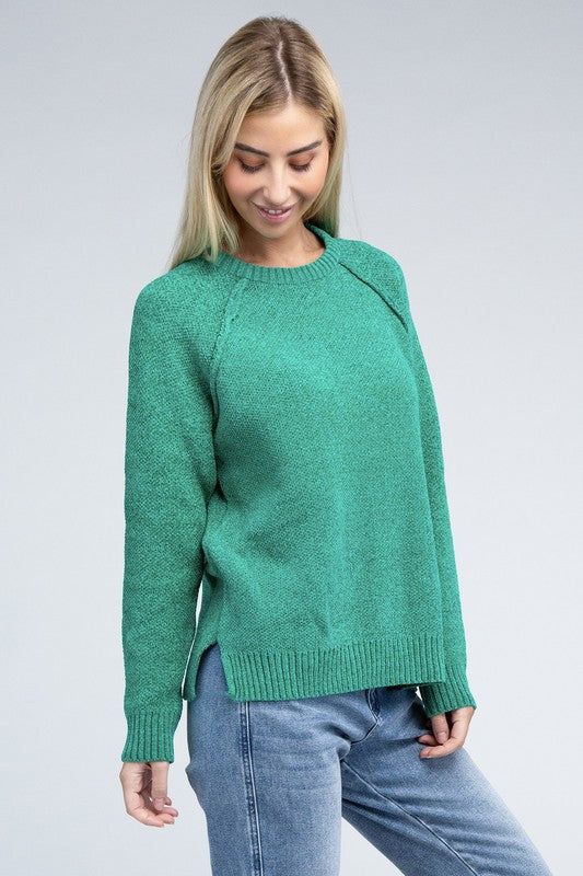 Raglan Chenille Sweater - us.meeeshop