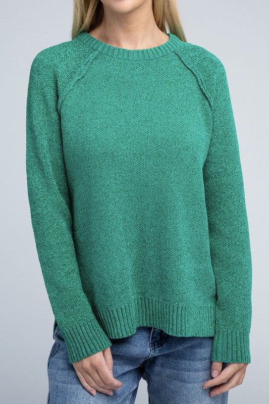 Raglan Chenille Sweater - us.meeeshop