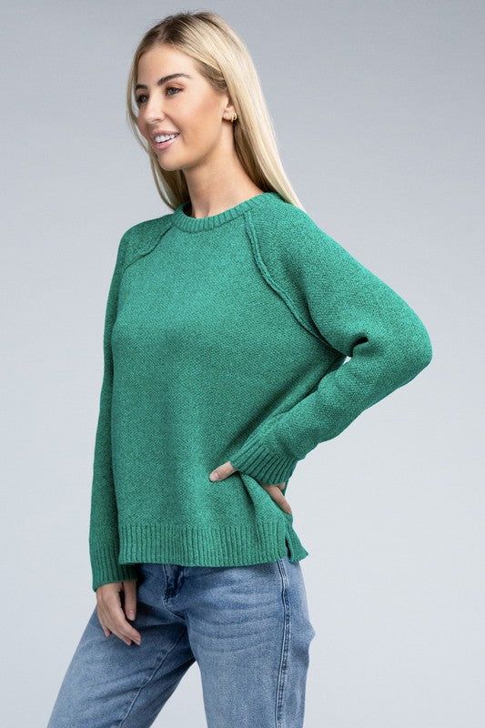 Raglan Chenille Sweater - us.meeeshop