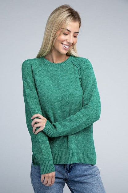 Raglan Chenille Sweater - us.meeeshop