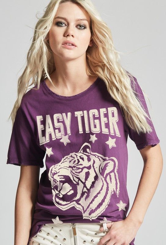 Recycled Karma 1130 EASY TIGER Boyfriend Tee us.meeeshop - 