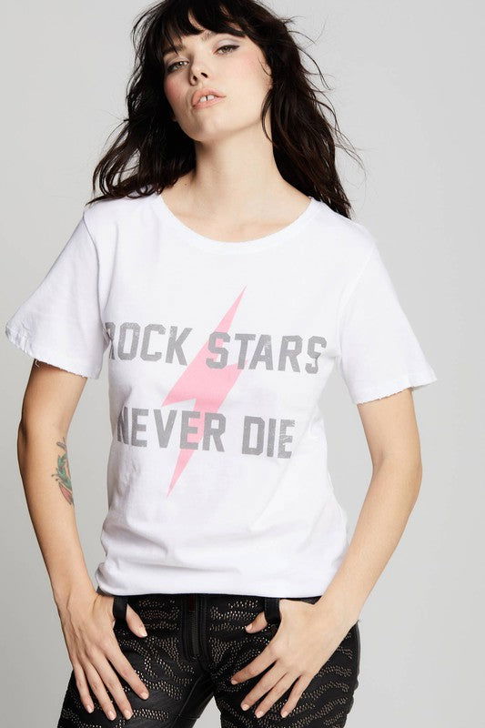 Recycled Karma 302272 - Rock Stars Never Die Boyfriend Tee us.meeeshop - Shirts & Tops