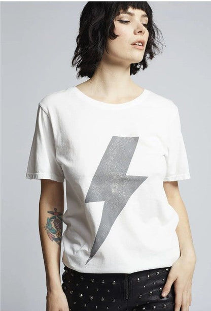 Recycled Karma AC/DC Bolt Vintage Boyfriend Tee us.meeeshop - 