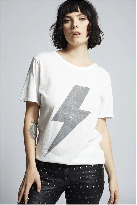 Recycled Karma AC/DC Bolt Vintage Boyfriend Tee us.meeeshop - Shirts & Tops