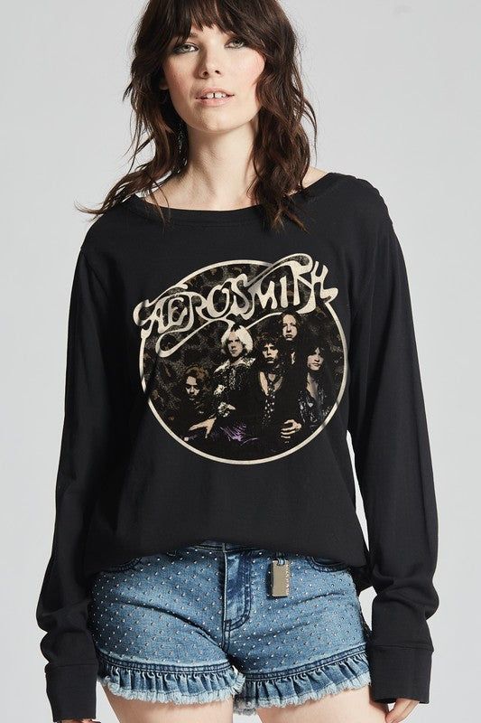 Recycled Karma Aerosmith Back In The Saddle Long Sleeve Tee us.meeeshop - 