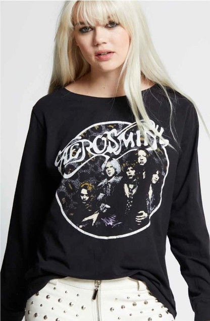 Recycled Karma Aerosmith Back In The Saddle Long Sleeve Tee us.meeeshop - Shirts & Tops