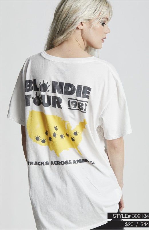 Recycled Karma Blondie Tour 1982 Unisex Tee us.meeeshop - 