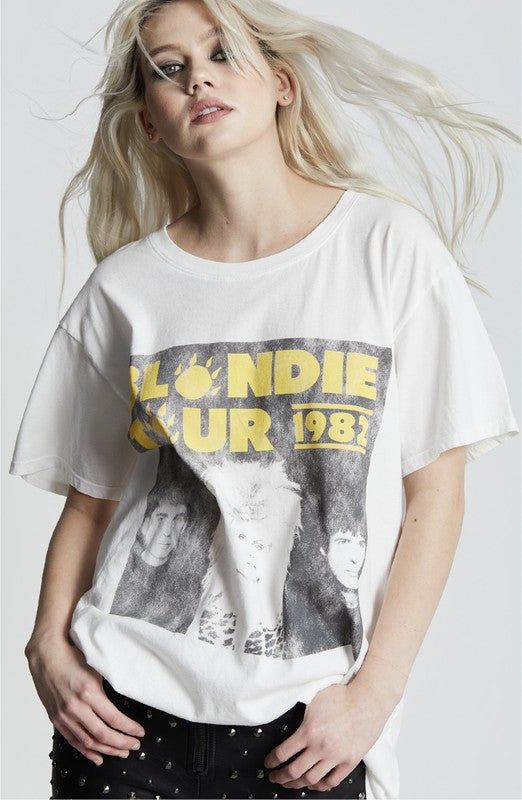 Recycled Karma Blondie Tour 1982 Unisex Tee us.meeeshop - Shirts & Tops