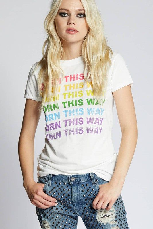 Recycled Karma Born This Way Graphic Tee us.meeeshop - Shirts & Tops