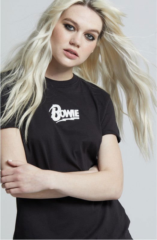 Recycled Karma Bowie Icon Embroidery Tee us.meeeshop - Shirts & Tops