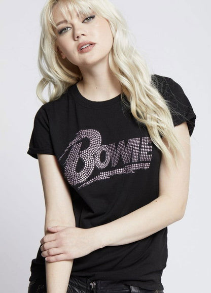 Recycled Karma Bowie Pink Crystal Tee us.meeeshop - Shirts & Tops