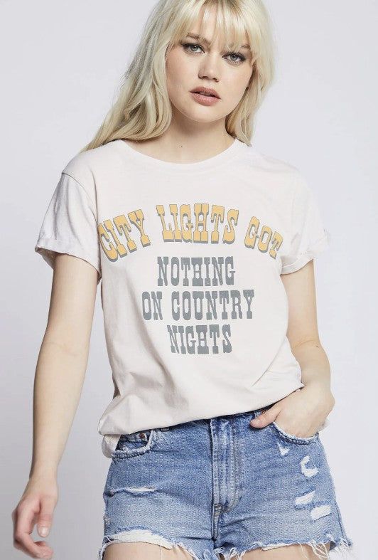 Recycled Karma Country Nights Tee us.meeeshop - Shirts & Tops