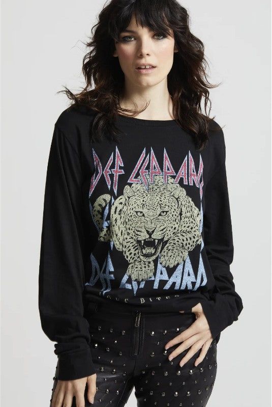 Recycled Karma Def Leppard Love Bites Long Sleeve Tee us.meeeshop - Shirts & Tops