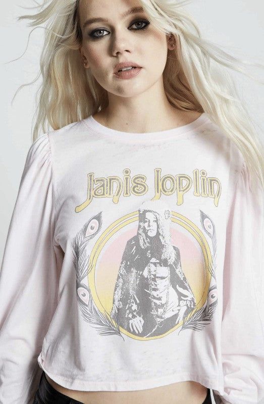 Recycled Karma Janis Joplin Puff Long Sleeve Tee us.meeeshop - Shirts & Tops