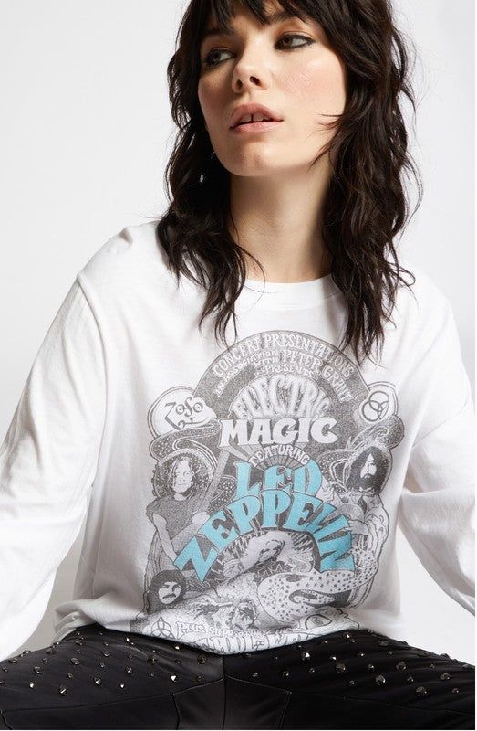 Recycled Karma Led Zeppelin Electric Magic Long Sleeve Tee us.meeeshop - Shirts & Tops