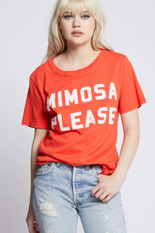 Recycled Karma Mimosa Please Boyfriend Tee us.meeeshop - Shirts & Tops