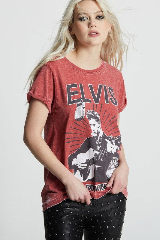 Recycled Karma Sun Records X Elvis Burnout Tee us.meeeshop - Shirts & Tops