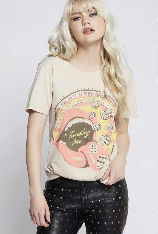 Recycled Karma The Rolling Stones Tumbling Dice Tee us.meeeshop - Shirts & Tops