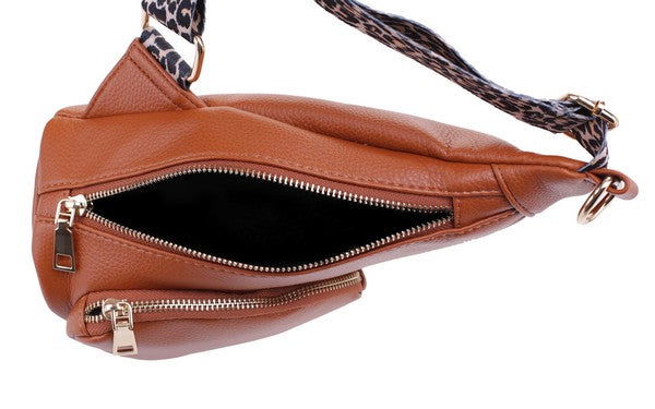 Remy Vegan Leather Sling Handbag Purse Belt Bag us.meeeshop - 