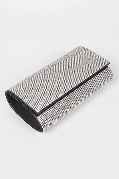 Rhinestone Metallic Evening Clutch Bag us.meeeshop - 