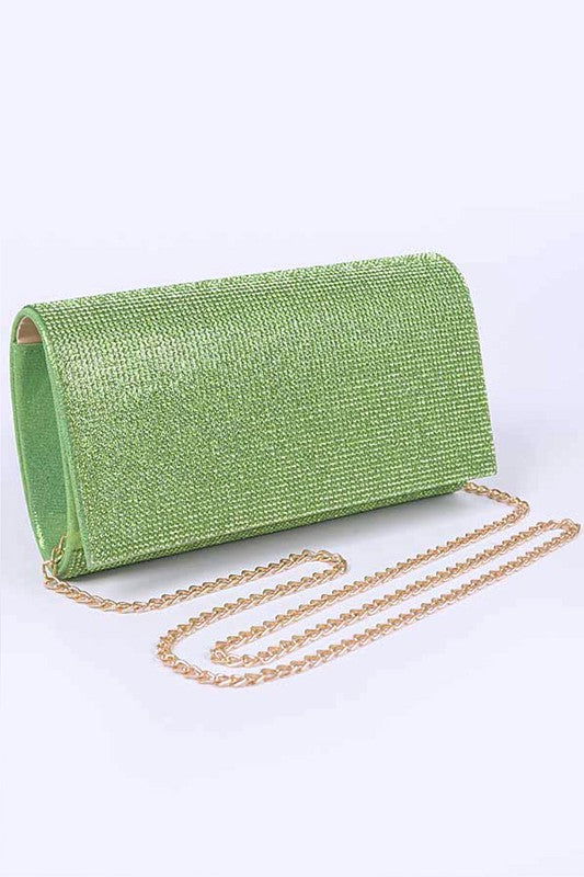 Rhinestone Metallic Evening Clutch Bag us.meeeshop - 