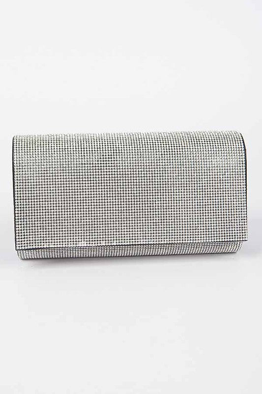 Rhinestone Metallic Evening Clutch Bag us.meeeshop - 