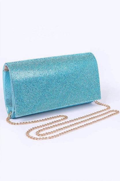 Rhinestone Metallic Evening Clutch Bag us.meeeshop - 