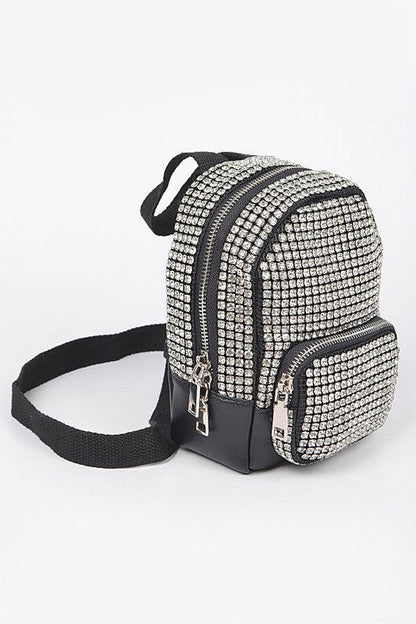 Rhinestone Statement Mini Convertible Backpack us.meeeshop - 