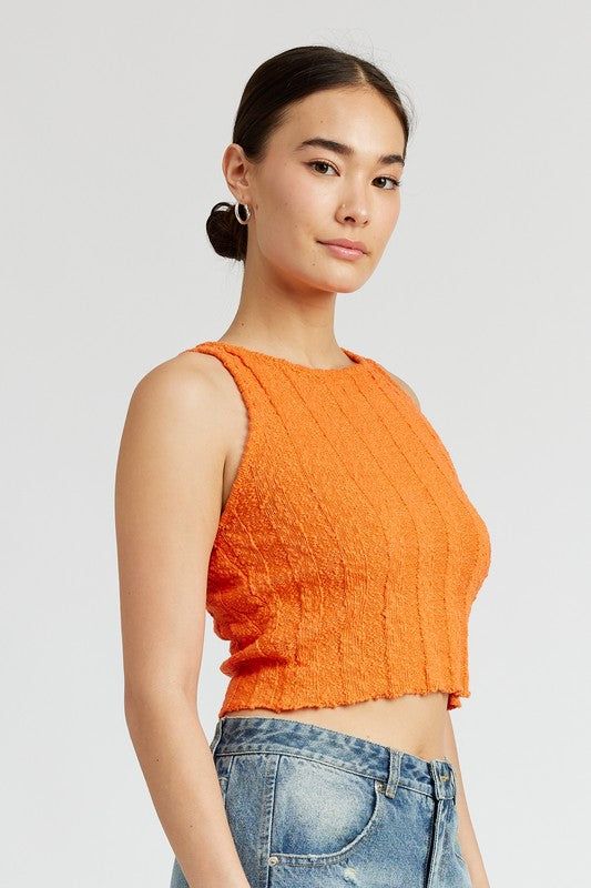 Rib Cropped Tank Top us.meeeshop - 