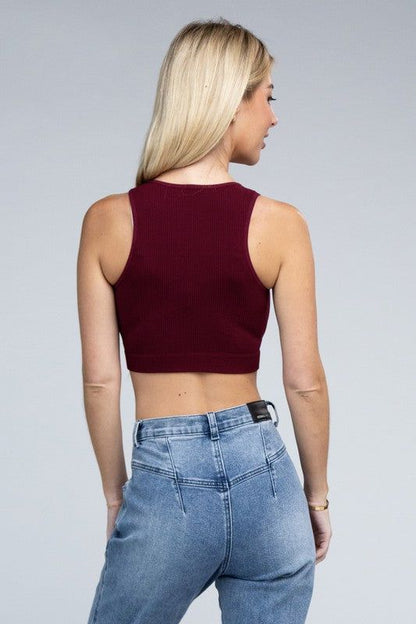 Ribbed Cropped Tank Top us.meeeshop - 