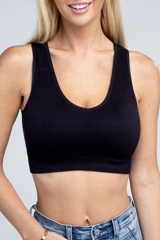 Ribbed Cropped Tank Top - us.meeeshop