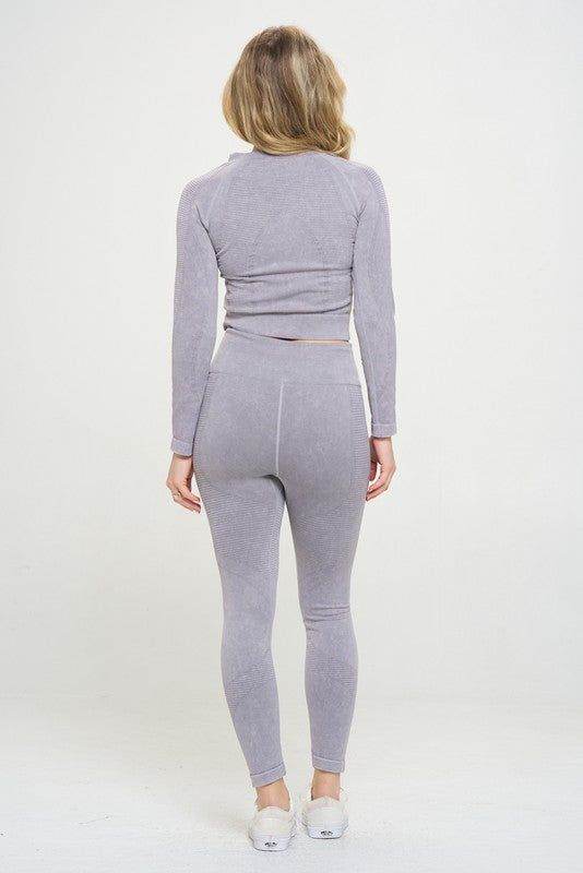 Ribbed Knit Tracksuit Two-Piece Set - us.meeeshop