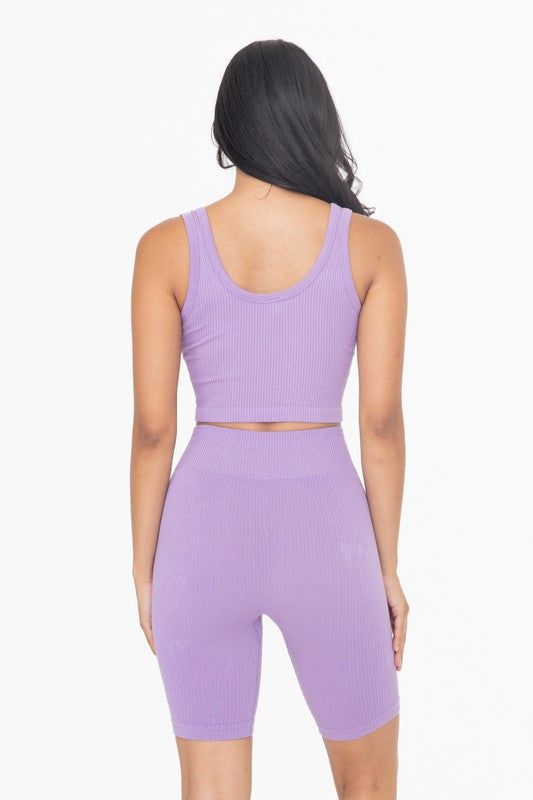 Women's Ribbed Seamless Cropped Tank Top - us.meeeshop