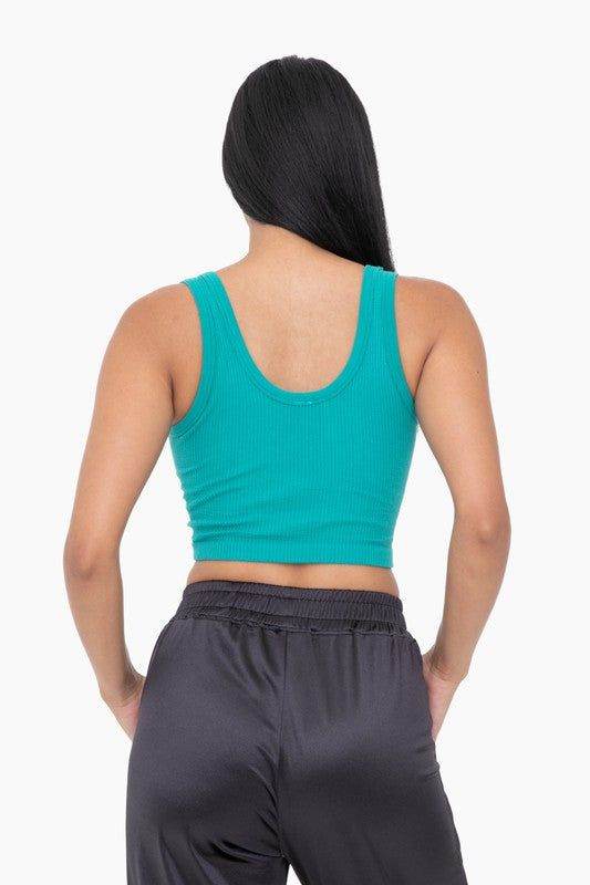 Ribbed Seamless Cropped Tank Top - us.meeeshop