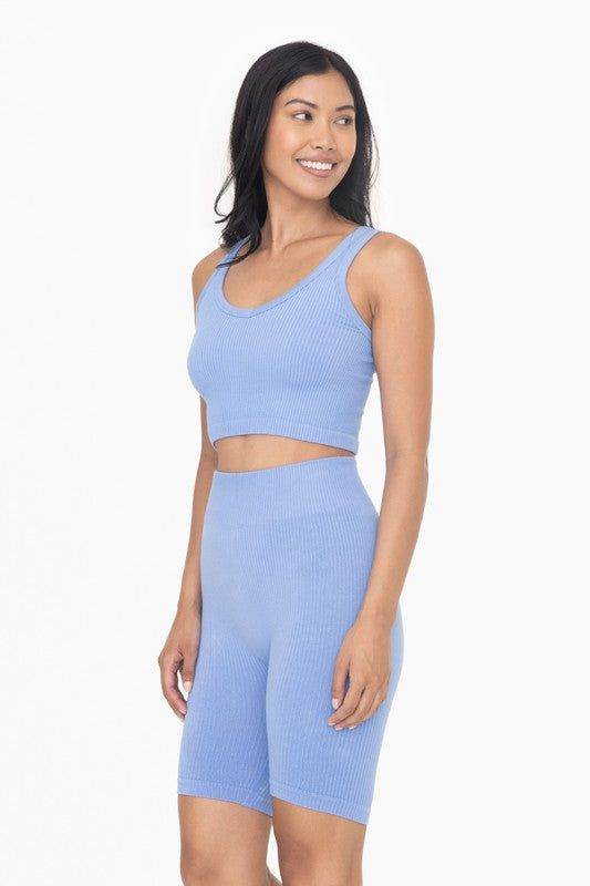 Ribbed Seamless Cropped Tank Top - us.meeeshop