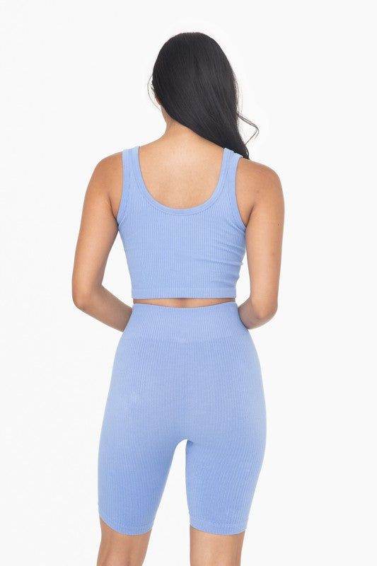 Ribbed Seamless Cropped Tank Top - us.meeeshop