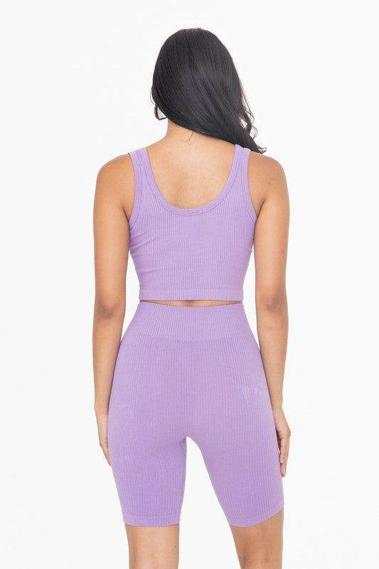 Ribbed Seamless Cropped Tank Top - us.meeeshop