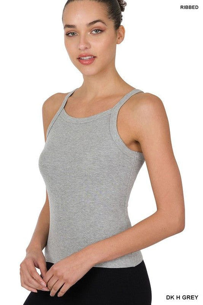 Zenana Ribbed Soft Rayon Cami - us.meeeshop