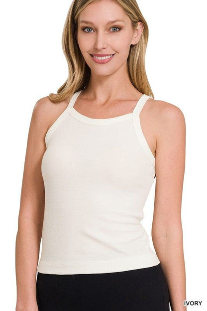 Zenana Ribbed Soft Rayon Cami - us.meeeshop