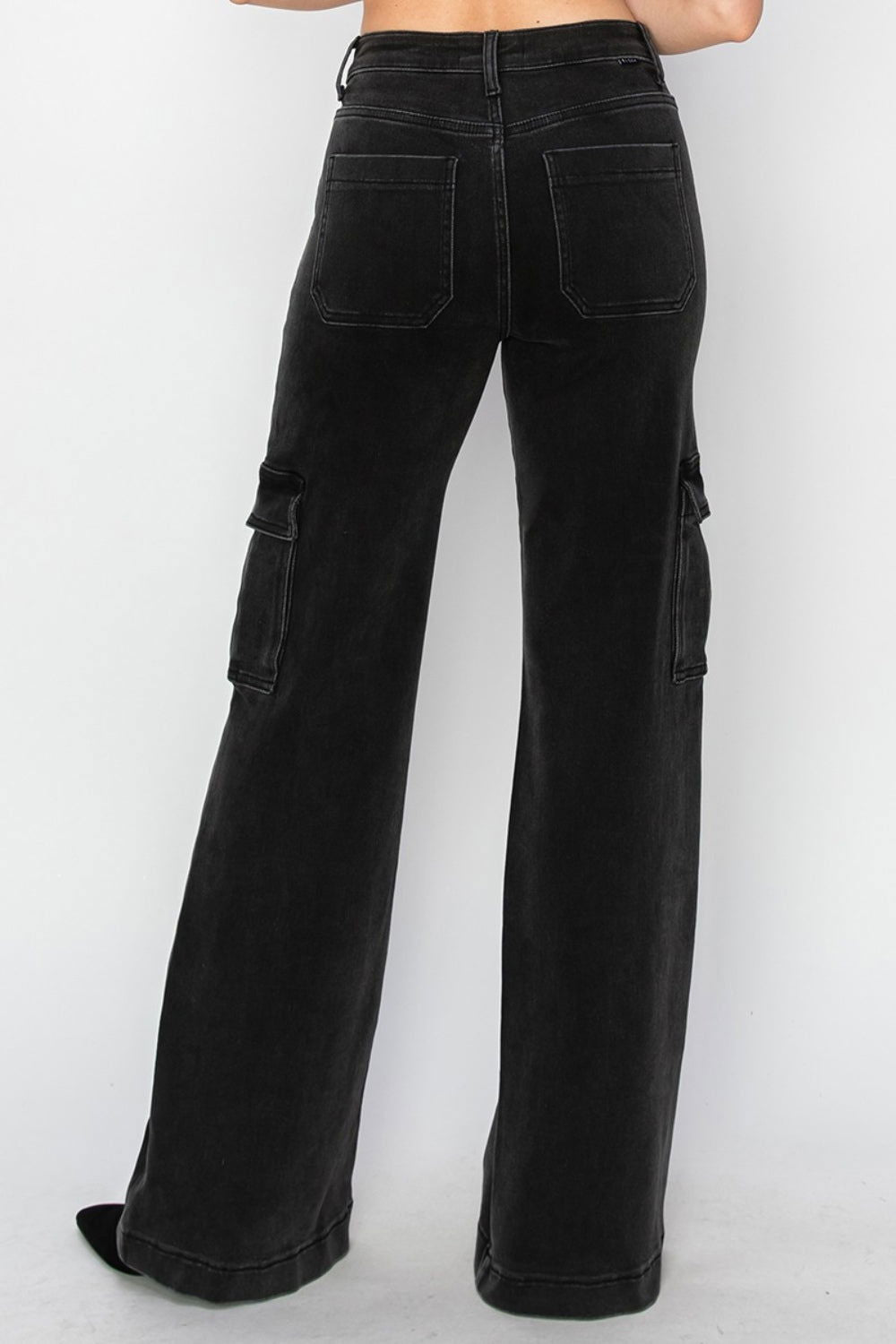 Risen Full Size High Rise Wide Leg Cargo Jeans us.meeeshop - 