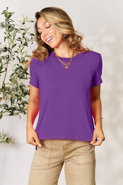 Round Neck Short Sleeve T-Shirt us.meeeshop - 