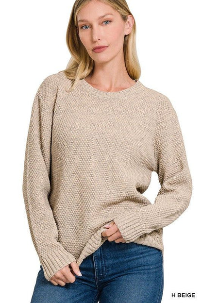 Round Neck Basic Sweater - us.meeeshop