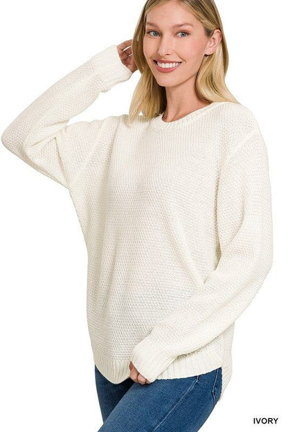 Round Neck Basic Sweater - us.meeeshop