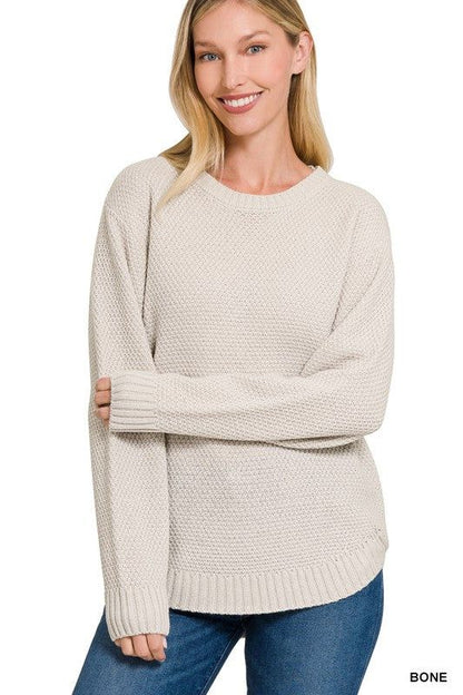 Round Neck Basic Sweater - us.meeeshop