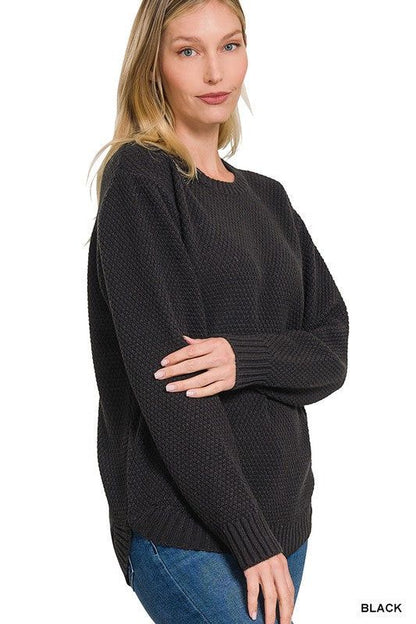 Round Neck Basic Sweater - us.meeeshop